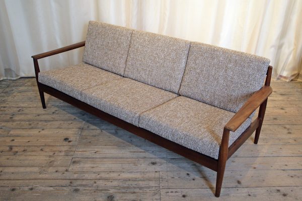 Danish Mid Century Three Seater Sofa In Italian Fabric