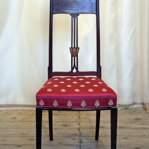 Glasgow School Art Nouveau Inlaid Side Chair