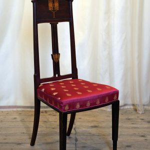 Glasgow School Art Nouveau Inlaid Side Chair