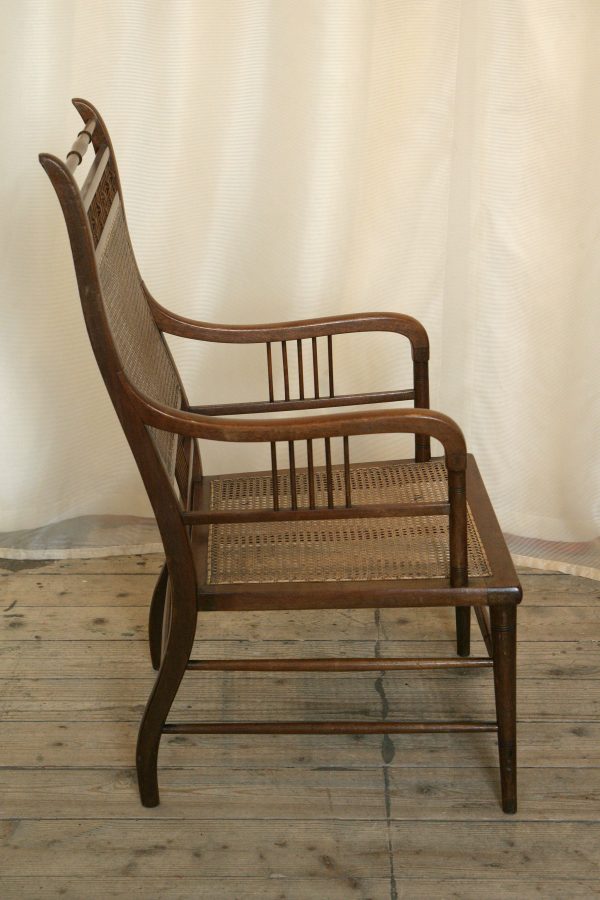 Walnut And Cane Armchair Designed By E W Godwin & Made By William Watt