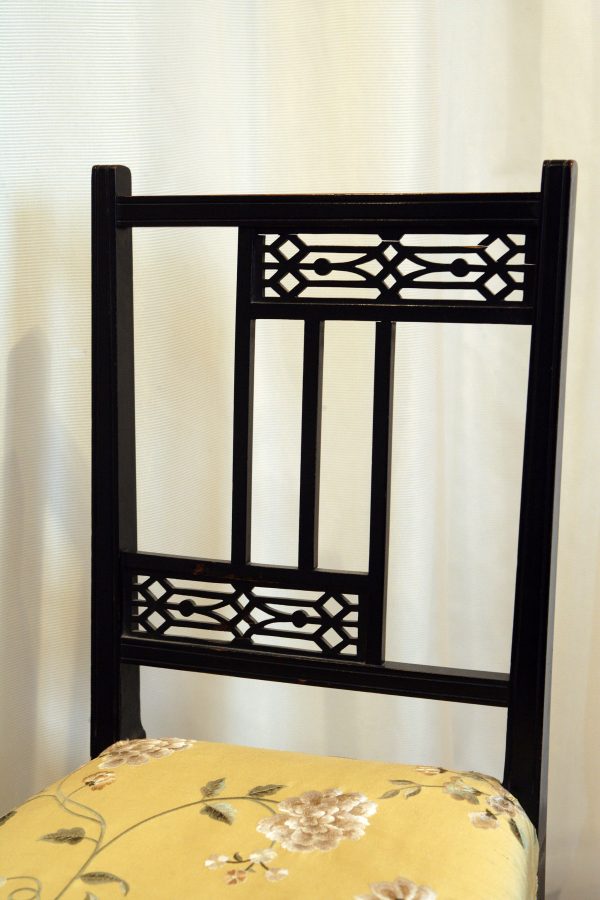 An Aesthetic Movement Ebonised Side Chair