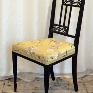 An Aesthetic Movement Ebonised Side Chair