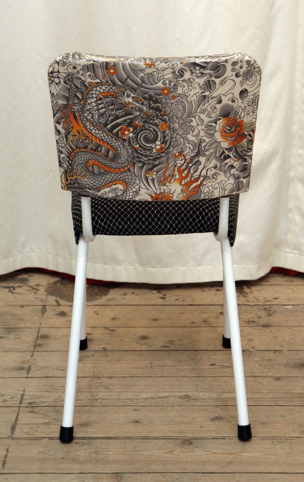 1950’s Dining Chair Restored & Re-covered in Jean-Paul Gaultier Fabric