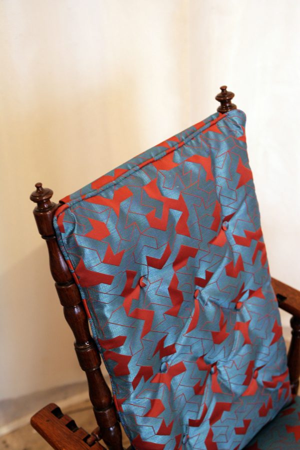 An Arts & Crafts Oak Reclining Armchair retailed by Wylie & Lochhead Glasgow