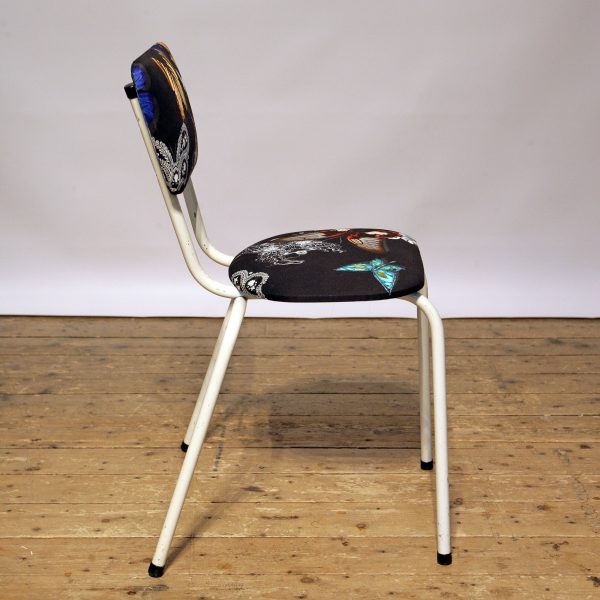 Petite 1950s Chair In Designers Guild Butterflies