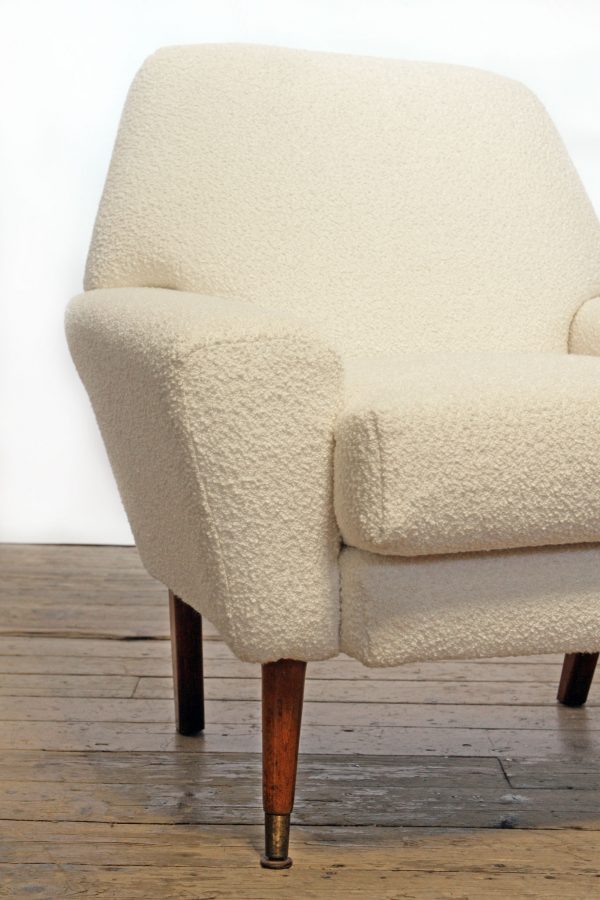 Mid-century armchair in Rogers & Goffigon Boucle