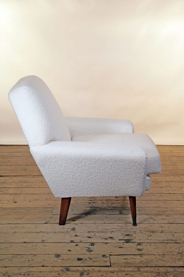 Mid-century armchair in Rogers & Goffigon Boucle