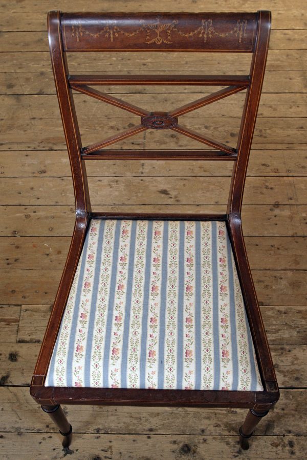 A pretty, little Edwardian side chair in the Regency style