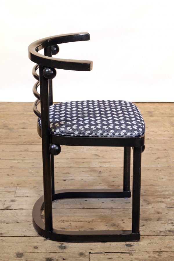 A Thonet Chair Designed By Josef Hoffmann in Backhausen fabric