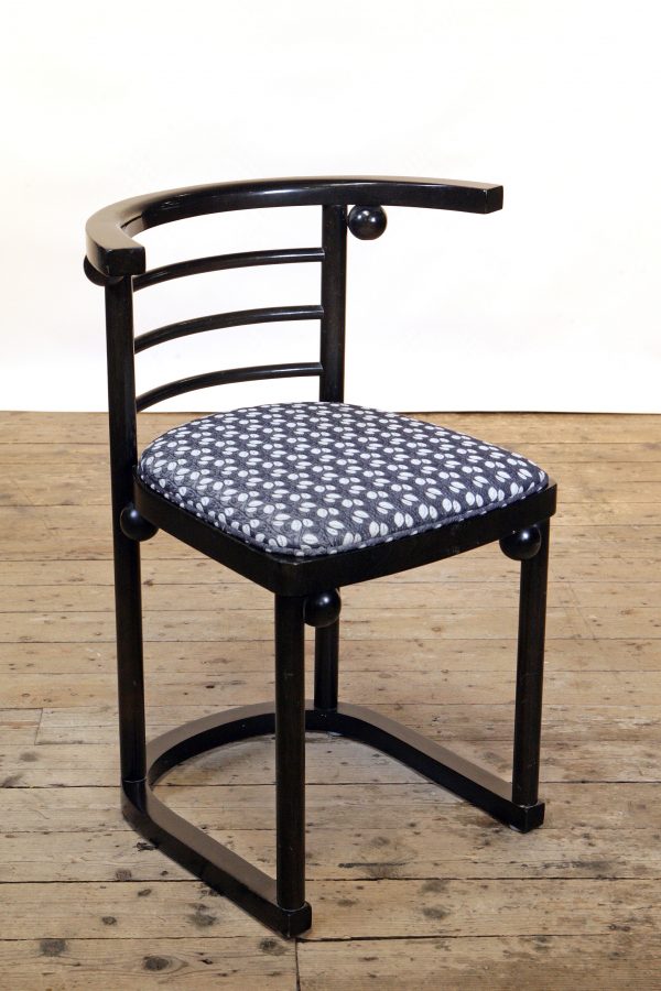 A Thonet Chair Designed By Josef Hoffmann in Backhausen fabric
