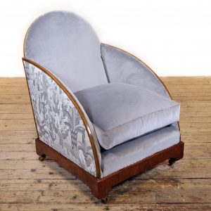 Art Deco Armchair In Hermès And Pierre Frey Fabrics