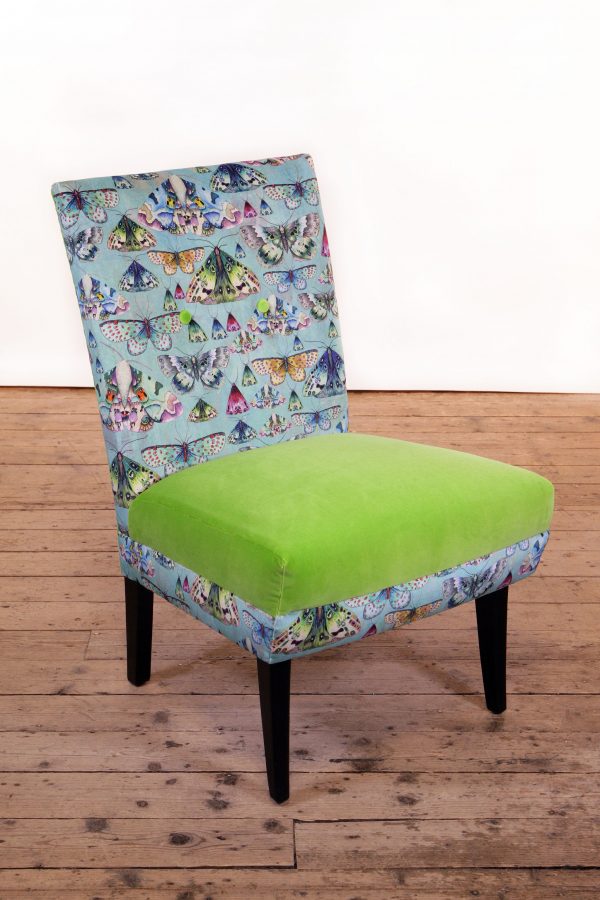 A delightful and unique Mid-Century occasional chair.