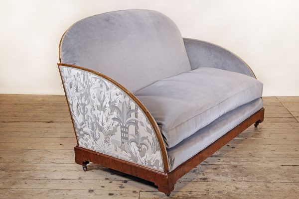 Antique Art Deco Sofa Fully Restored and Reupholstered