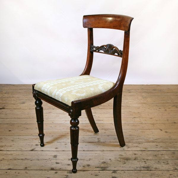 A Sophisticated Rosewood Occasional Chair in Inchyra Linen