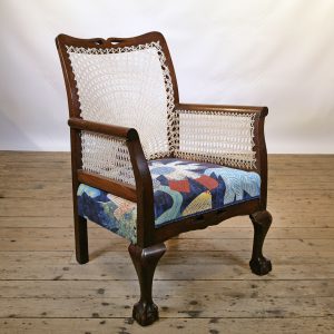 A delightful armchair c. 1930-1940 in fabric from Lelievre Paris.