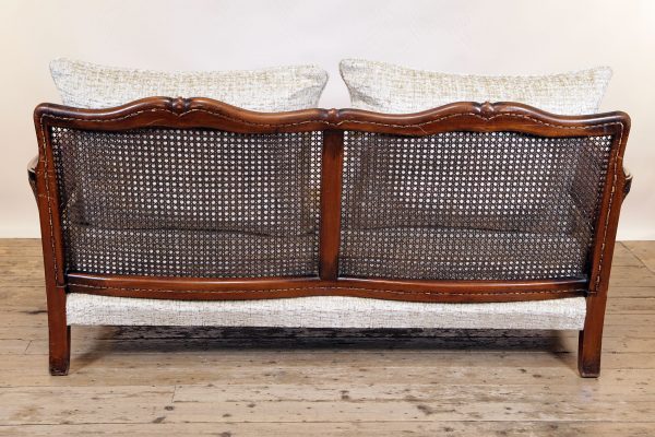 19th Century Mahogany Bergere Sofa in Nobilis velvet