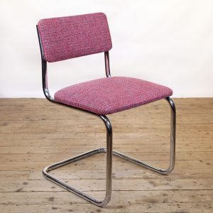 Fully Restored 1970’s Marcel Breuer Cantilever Chair in Designers Guild Bouclé