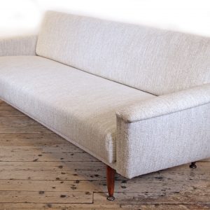 Greaves & Thomas ‘Put-u-up’ Sofa Bed, 1960s, fully restored and reupholstered in fabric by Métaphores, Paris