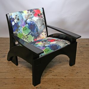 Charles Rennie Mackintosh Design Armchair in Timorous Beasties Fabric
