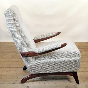 Greaves & Thomas mid century armchair in Pierre Frey Paris fabric