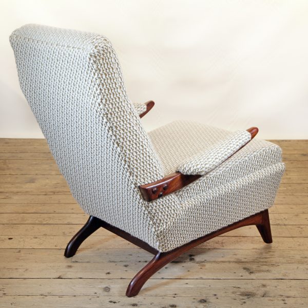 Greaves & Thomas mid century armchair in Pierre Frey Paris fabric