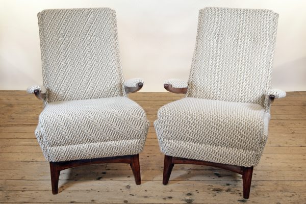 Greaves & Thomas mid century armchair in Pierre Frey Paris fabric