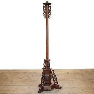 A 1920's Chinese cherrywood floor lamp