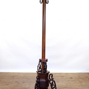A 1920's Chinese cherrywood floor lamp