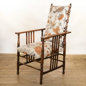 Oak Arts and Crafts reclining armchair by Shapland and Petter